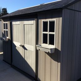 Oakland 11 ft. W x 7.5 ft. D Plastic Storage Shed